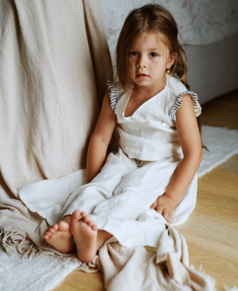 MARINAIA BLUZA BEZ RUKAVA S VOLANIMA